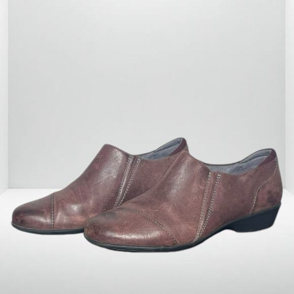 Softwalk Women's Charming Slip-On Ankle Booties, Burgundy (Size 11M) - Picture 1 of 10